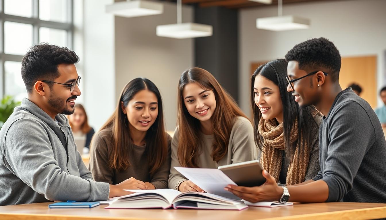 Modern university campus for students